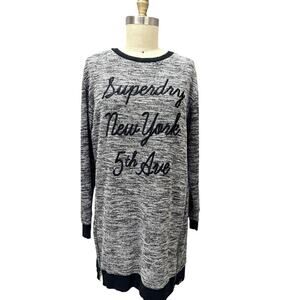 Superdry New York 5th Ave Longline Sweatshirt Dress — Size L